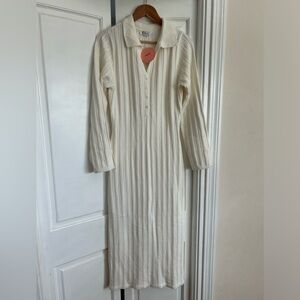 Runway Scout white knit dress NWT